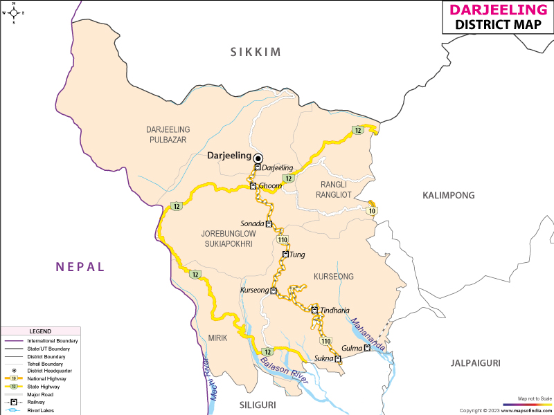 darjeeling district map