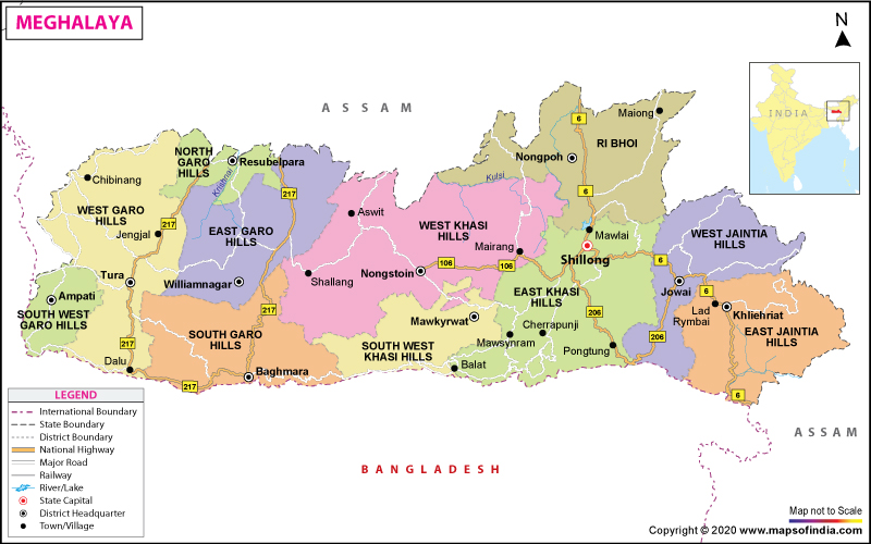 meghalaya index map 2020